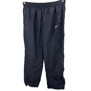 Nike Sportswear Men's Black Nylon Track Pants Joggers XXL Zip Ankle